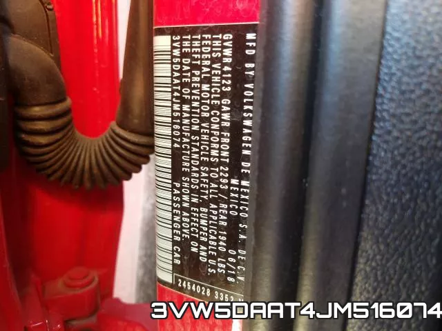 3VW5DAAT4JM516074 фото 2