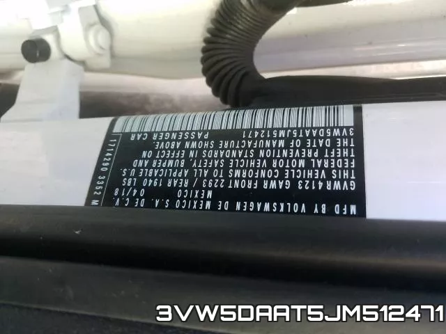 3VW5DAAT5JM512471 фото 2