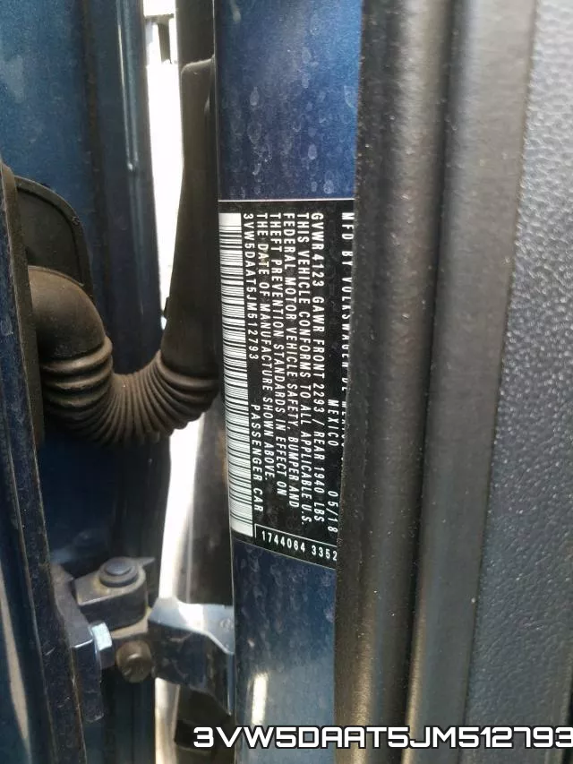3VW5DAAT5JM512793 фото 2