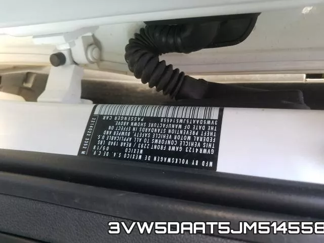 3VW5DAAT5JM514558 фото 2