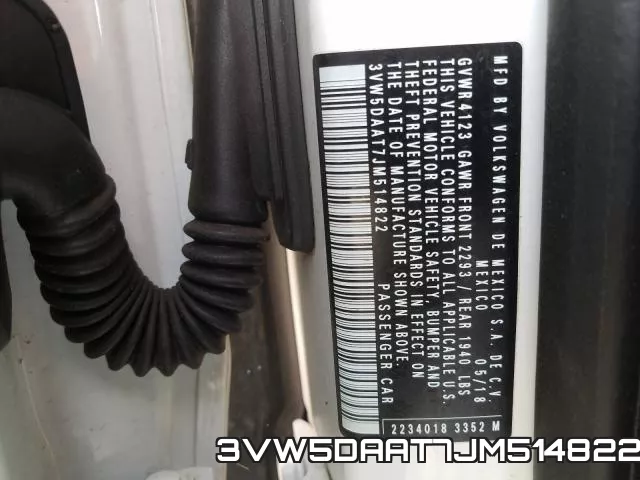 3VW5DAAT7JM514822 фото 2