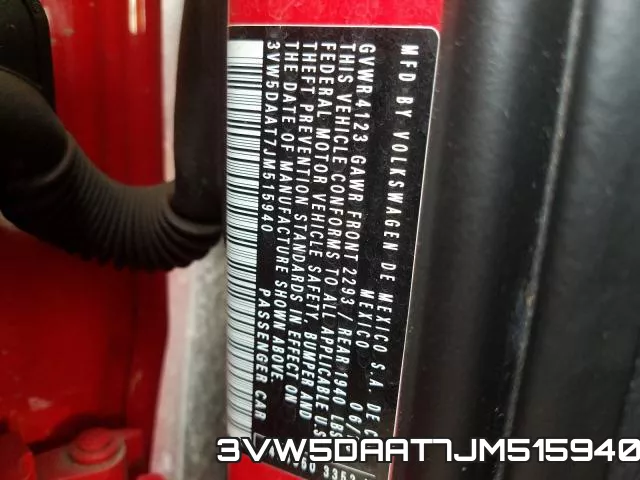 3VW5DAAT7JM515940 фото 2
