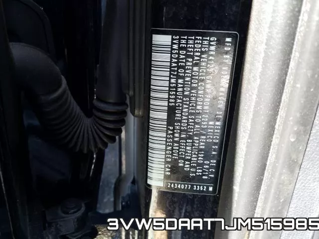 3VW5DAAT7JM515985 фото 2