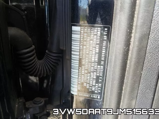 3VW5DAAT9JM515633 фото 2