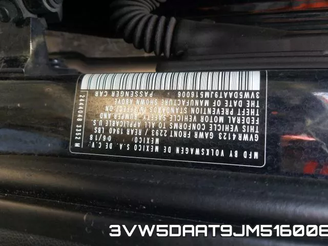 3VW5DAAT9JM516006 фото 2