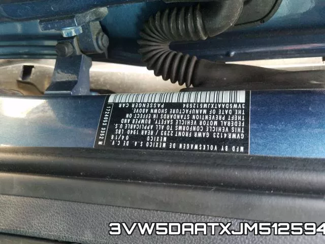 3VW5DAATXJM512594 фото 2