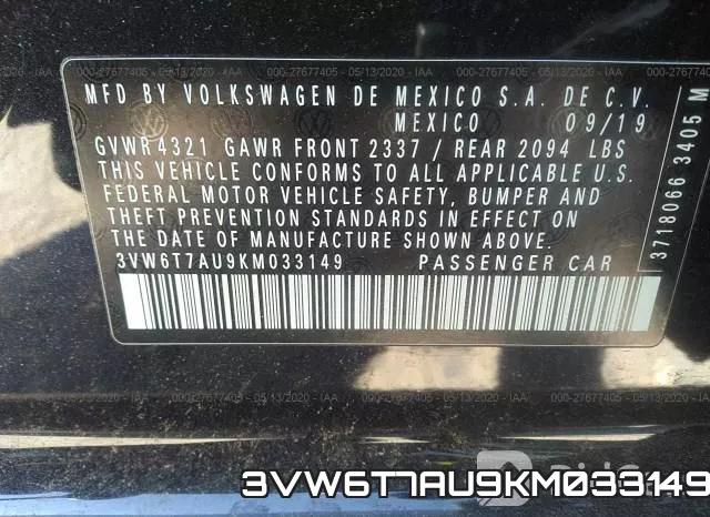 3VW6T7AU9KM033149 фото 10