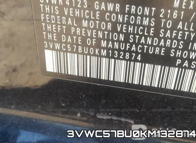 3VWC57BU0KM132874 фото 10
