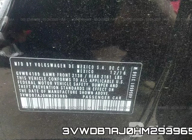 3VWDB7AJ0HM293965 фото 10