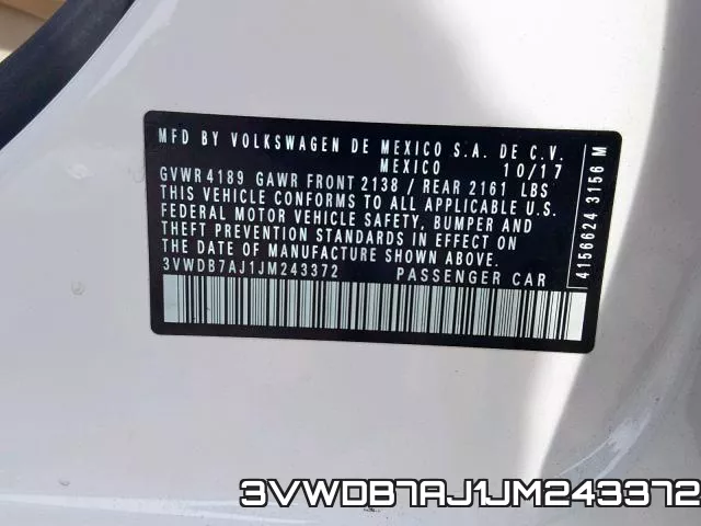 3VWDB7AJ1JM243372 фото 2