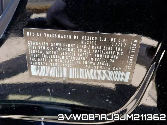 3VWDB7AJ3JM211362 фото 2