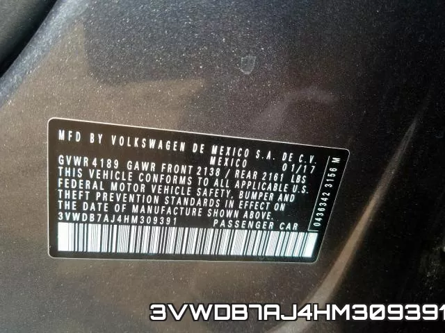 3VWDB7AJ4HM309391 фото 2