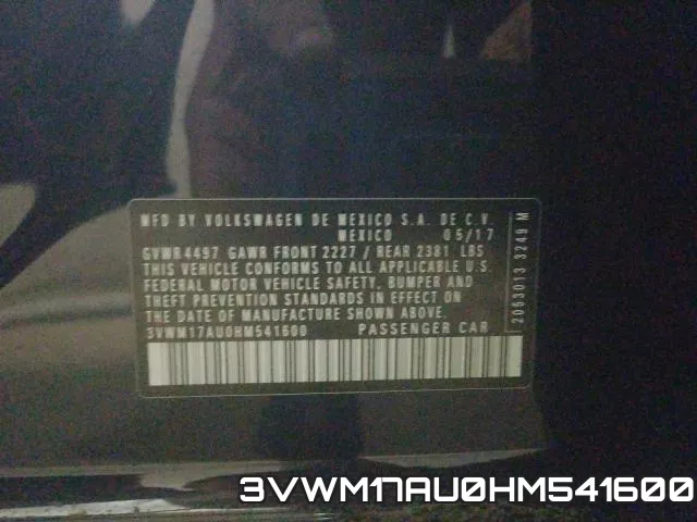 3VWM17AU0HM541600 фото 2
