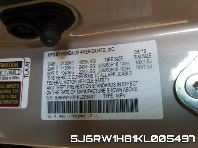 5J6RW1H81KL005497 фото 2