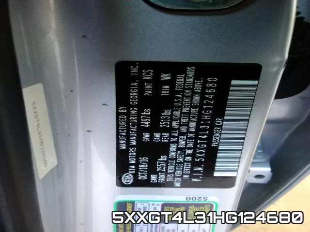 5XXGT4L31HG124680 фото 2