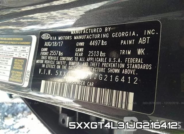 5XXGT4L31JG216412 фото 10