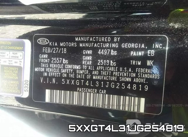 5XXGT4L31JG254819 фото 10