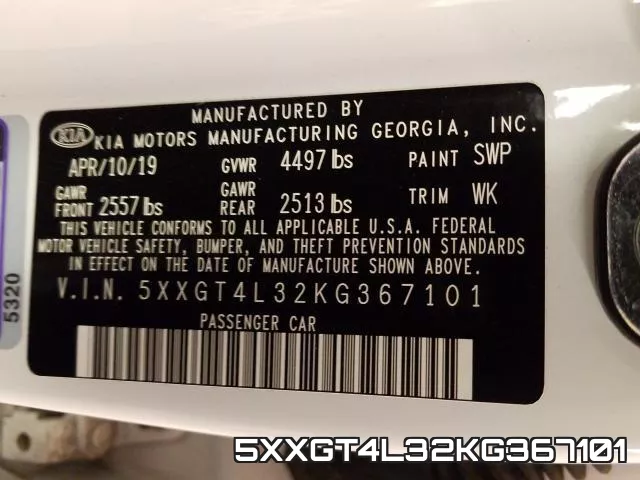 5XXGT4L32KG367101 фото 2