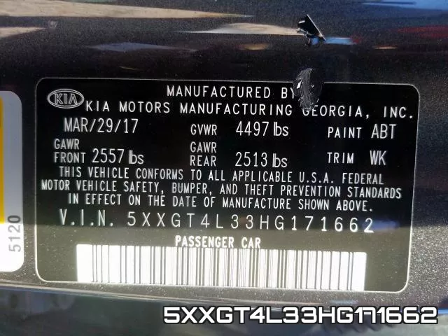 5XXGT4L33HG171662 фото 2