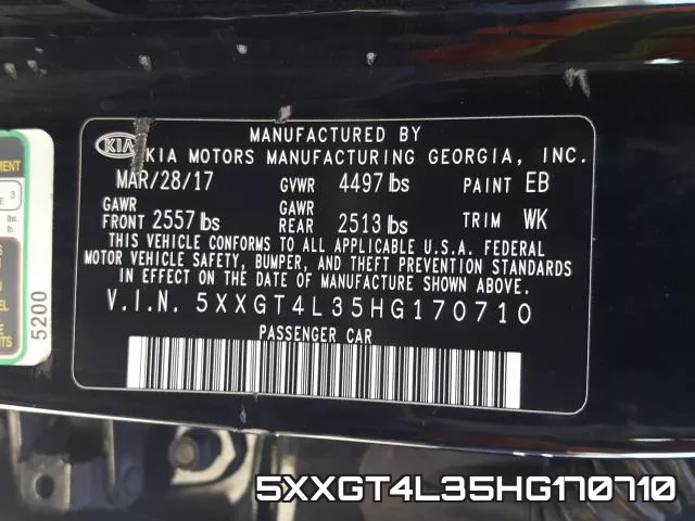 5XXGT4L35HG170710 фото 2
