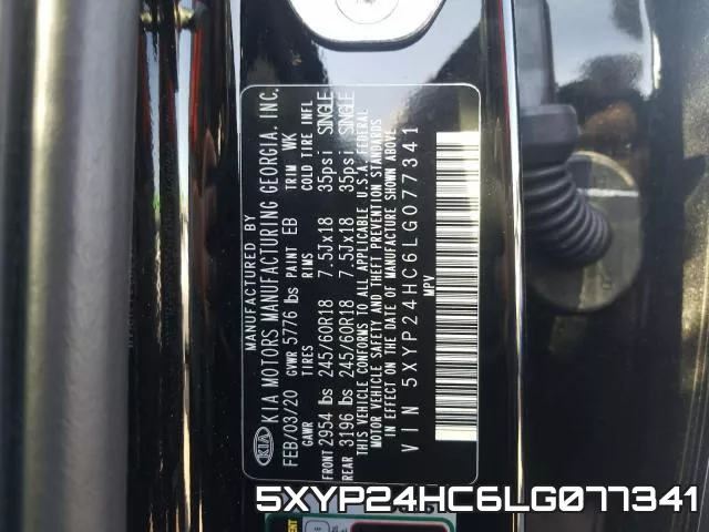 5XYP24HC6LG077341 фото 2