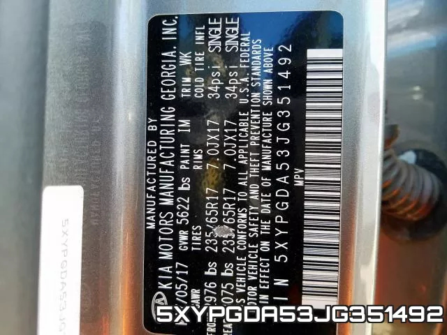 5XYPGDA53JG351492 фото 2