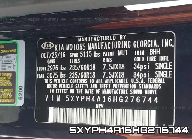5XYPH4A16HG276744 фото 10