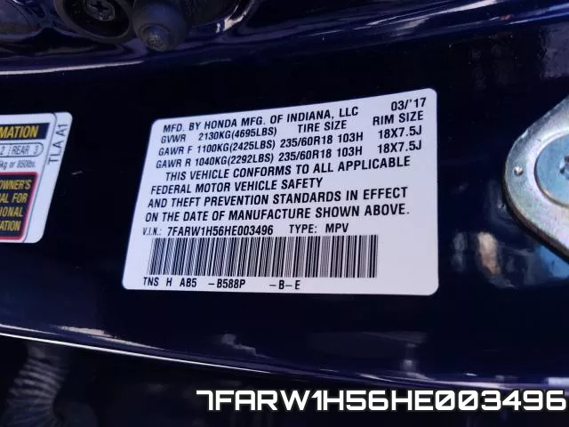 7FARW1H56HE003496 фото 2