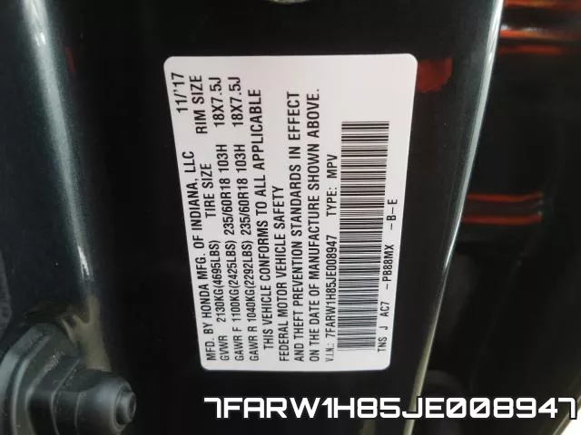 7FARW1H85JE008947 фото 2
