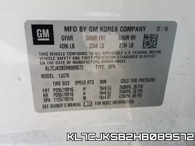 KL7CJKSB2HB089572 фото 2