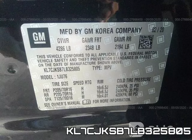 KL7CJKSB7LB325805 фото 10