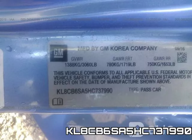 KL8CB6SA5HC737990 фото 10