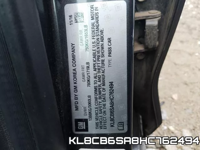 KL8CB6SA8HC762494 фото 2