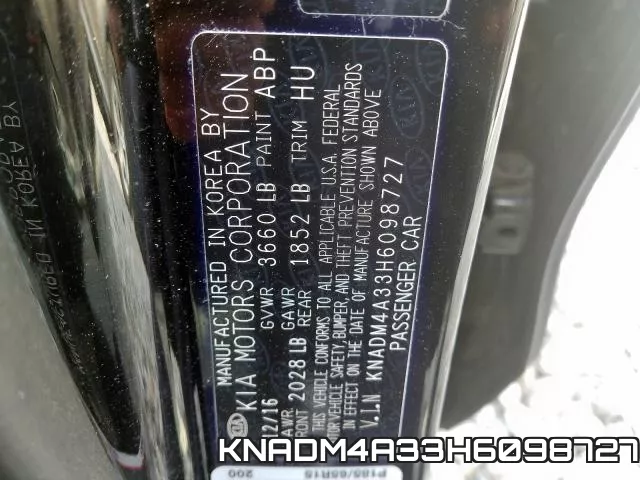 KNADM4A33H6098727 фото 2