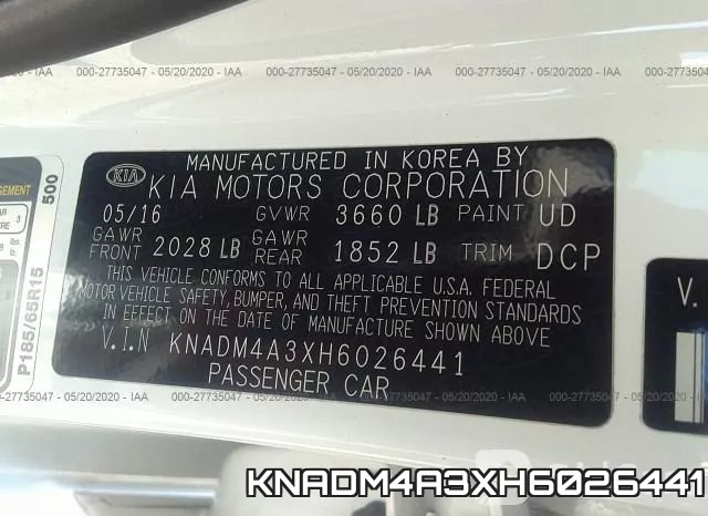 KNADM4A3XH6026441 фото 10