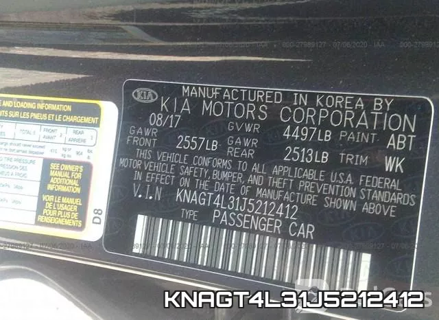 KNAGT4L31J5212412 фото 10