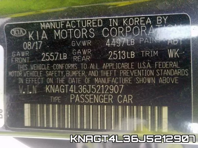 KNAGT4L36J5212907 фото 2