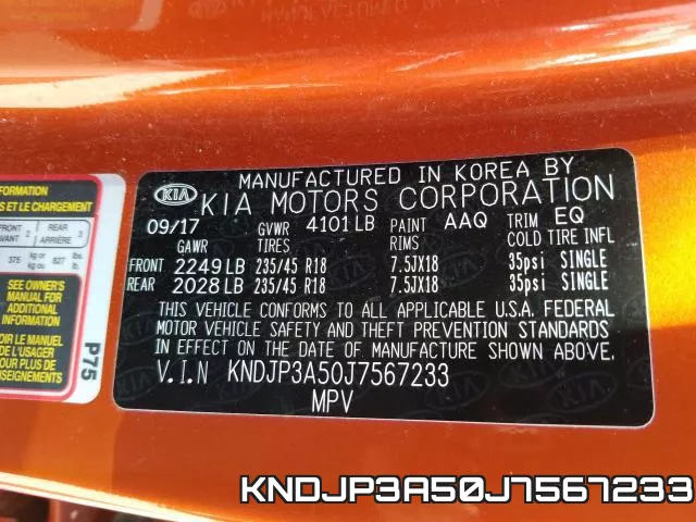 KNDJP3A50J7567233 фото 2