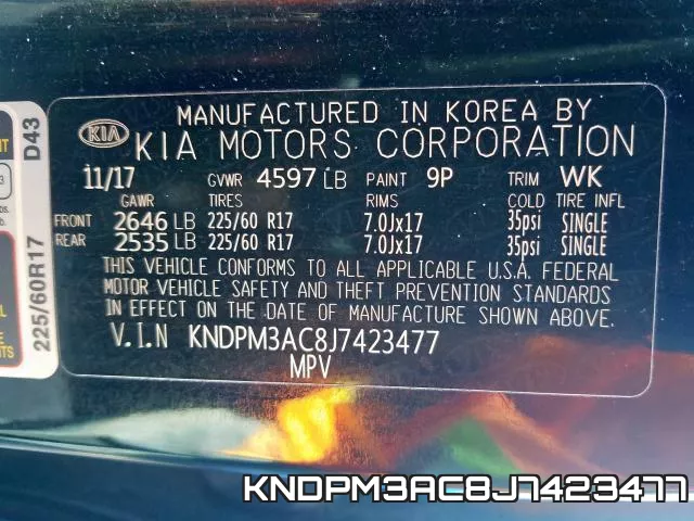 KNDPM3AC8J7423477 фото 2