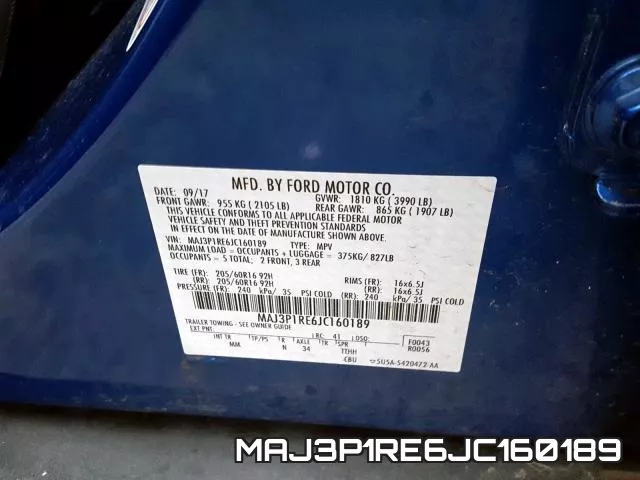MAJ3P1RE6JC160189 фото 2