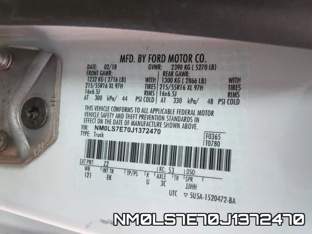 NM0LS7E70J1372470 фото 2