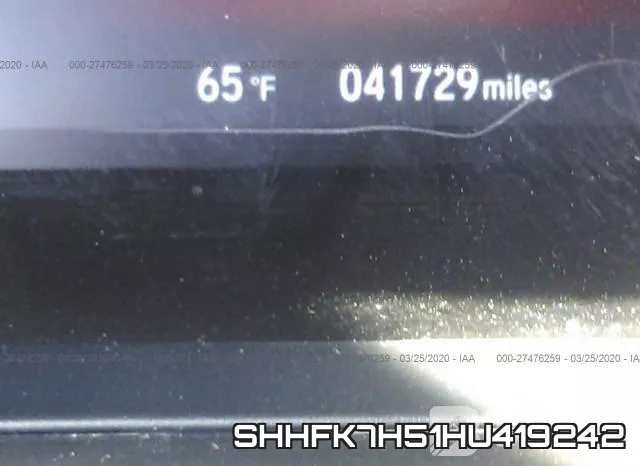 SHHFK7H51HU419242 фото 8