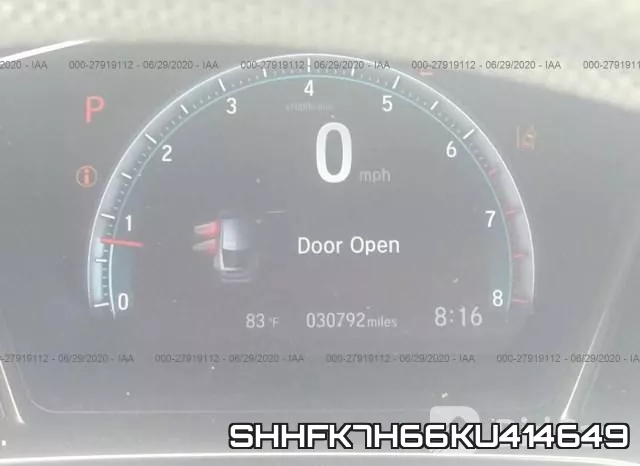 SHHFK7H66KU414649 фото 8