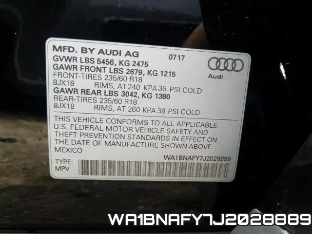WA1BNAFY7J2028889 фото 2