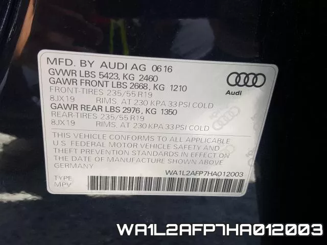 WA1L2AFP7HA012003 фото 2