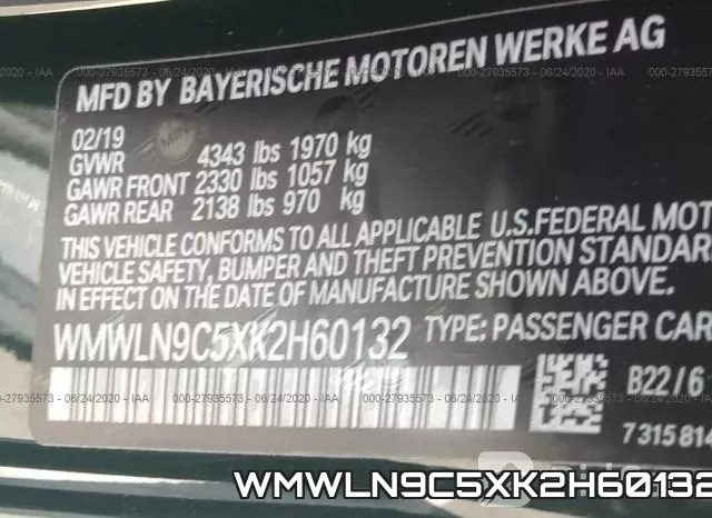 WMWLN9C5XK2H60132 фото 10