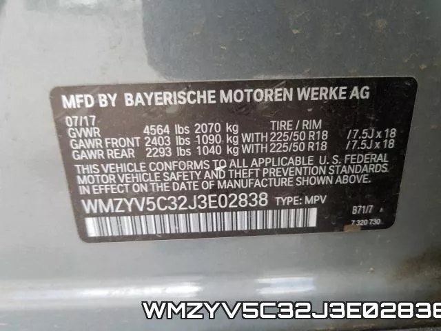 WMZYV5C32J3E02838 фото 2