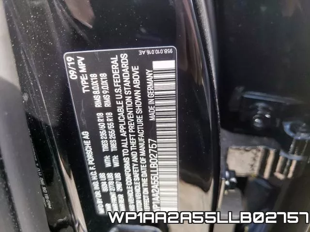 WP1AA2A55LLB02757 фото 2