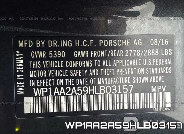 WP1AA2A59HLB03157 фото 10