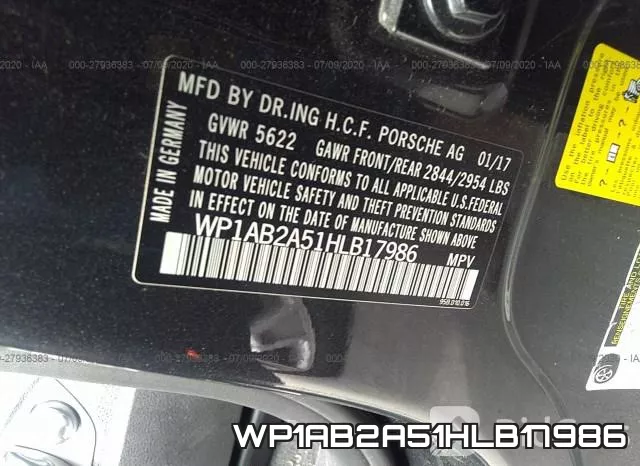 WP1AB2A51HLB17986 фото 10